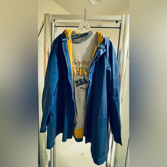 Perry Ellis Sailor Jacket - Size XL - Blue / White - GorpCore- Y2K Hooded Jacket - Picture 3 of 5